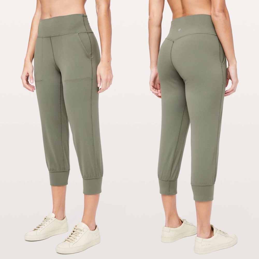 LULULEMON Align Crop 23” Jogger Pants in Grey Sage Green